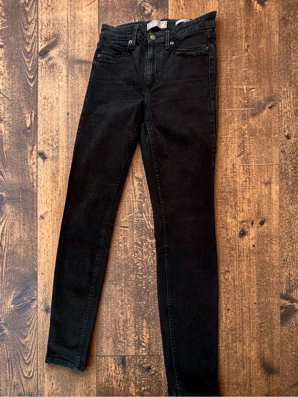 Guess 1981 Power Skinny Jeans Black Denim High-Rise Size 26